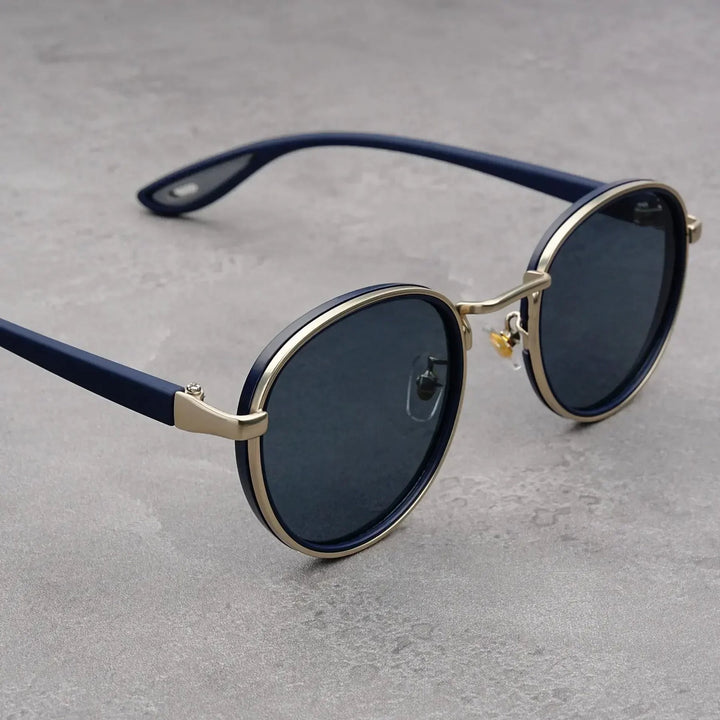 NoirGlow - Occhiali da Sole Circolari Luxe Eclipse