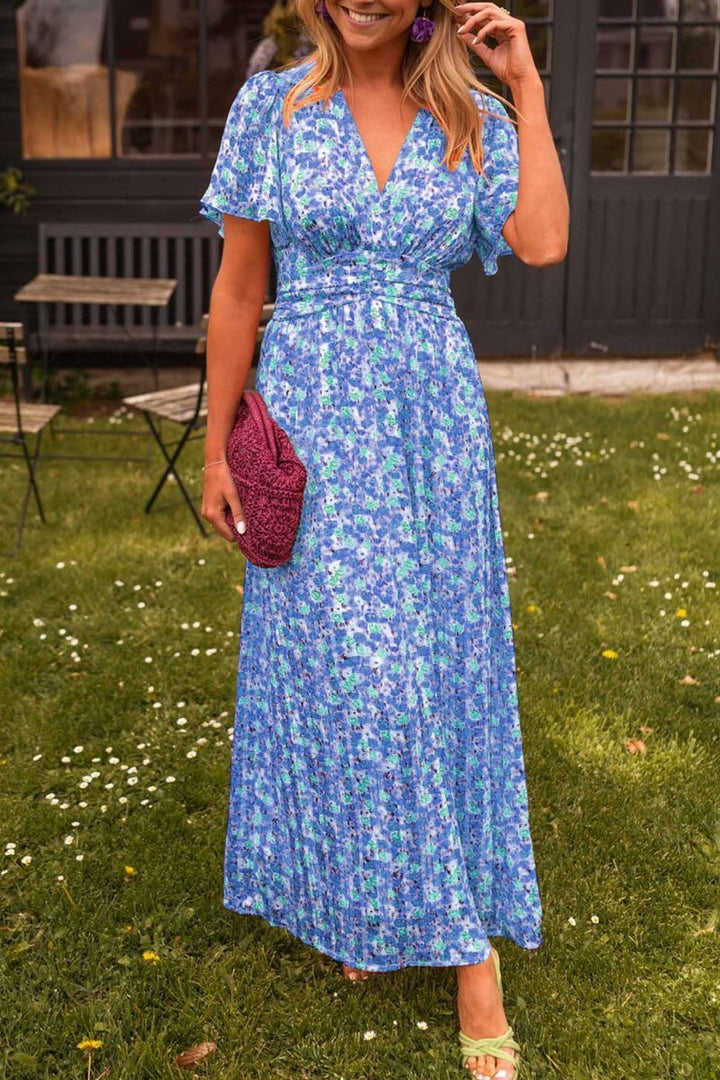 Capucine - Elegante Abito Lungo Con Fiori