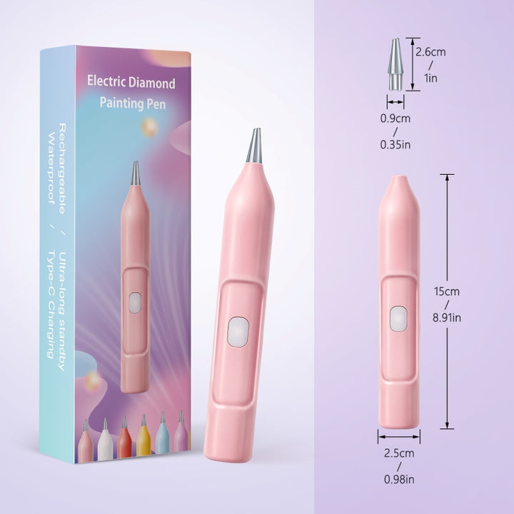 DazzleDot - Penna Diamantata Elettrica per Pittura 6 Colori