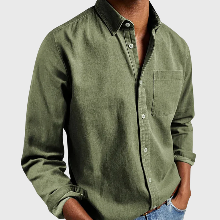 Nikolaj - Camicia a Maniche Lunghe Con Taschino Frontale