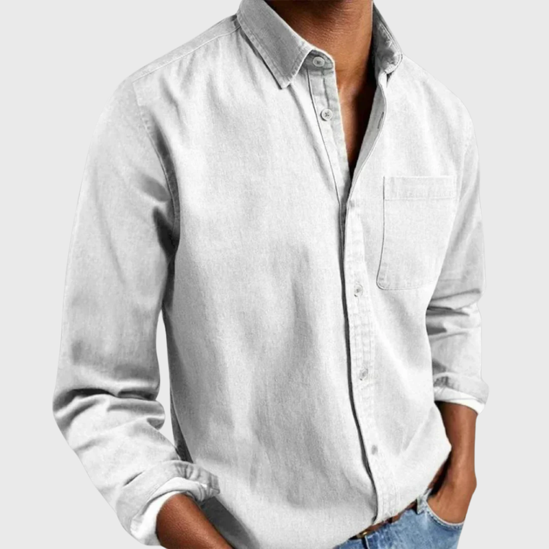 Nikolaj - Camicia a Maniche Lunghe Con Taschino Frontale