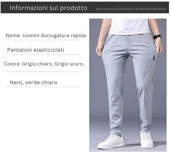 FlexDry - Pantaloni Elasticizzati ad Asciugatura Rapida Unisex