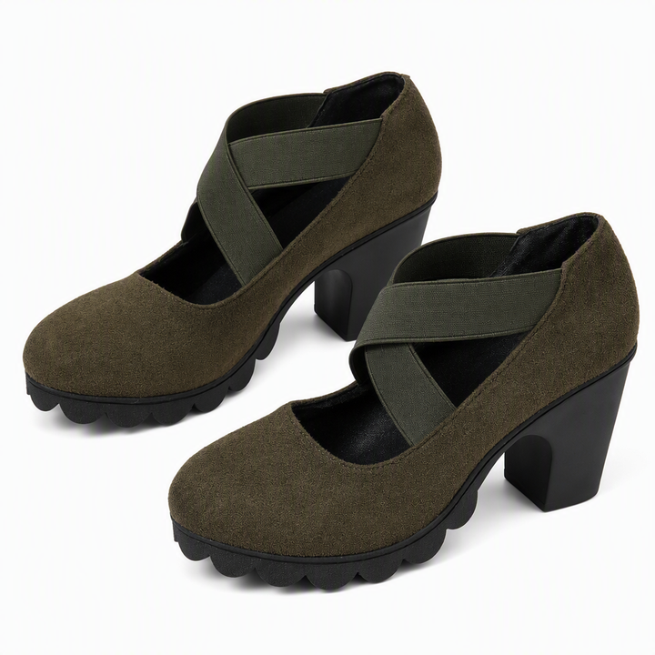 Magela - Scarpe in Stile Mary Jane Con Cinturini Incrociati
