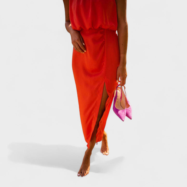 Danella - Elegante Abito Midi Senza Maniche