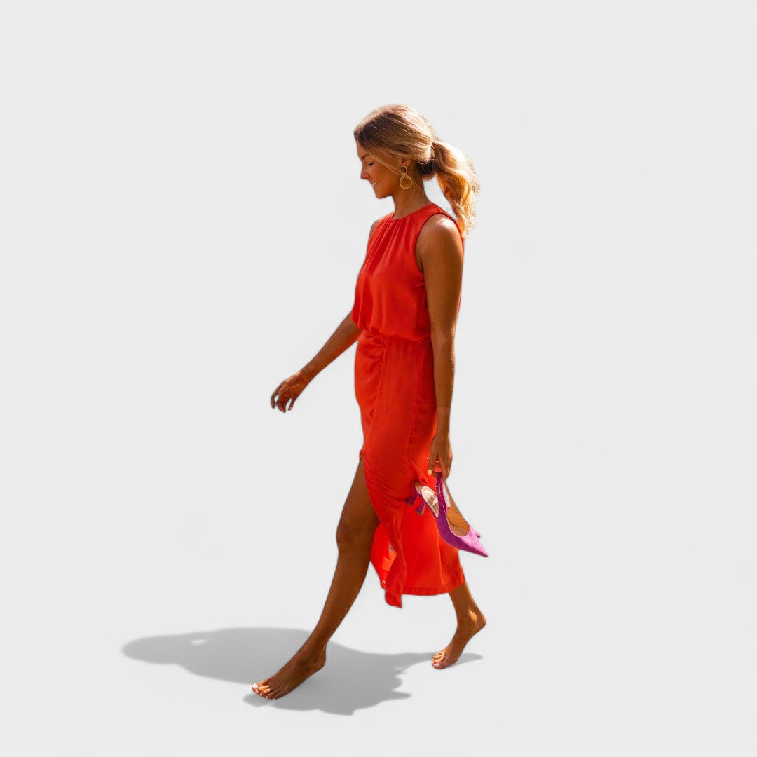 Danella - Elegante Abito Midi Senza Maniche