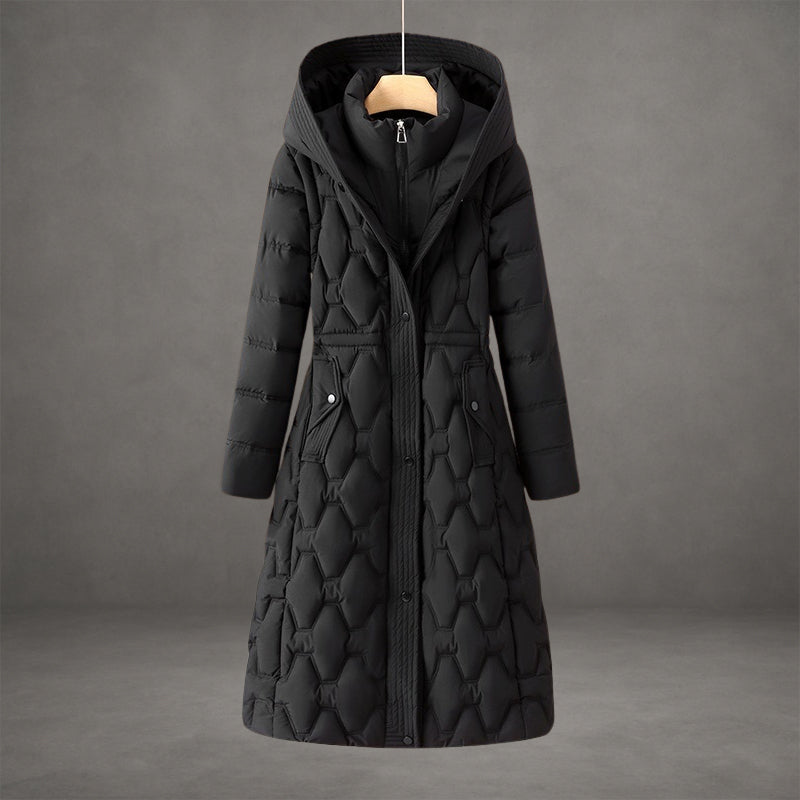 Avishag - Cappotto Lungo Imbottito Con Cappuccio