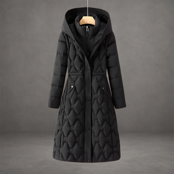 Avishag - Cappotto Lungo Imbottito Con Cappuccio