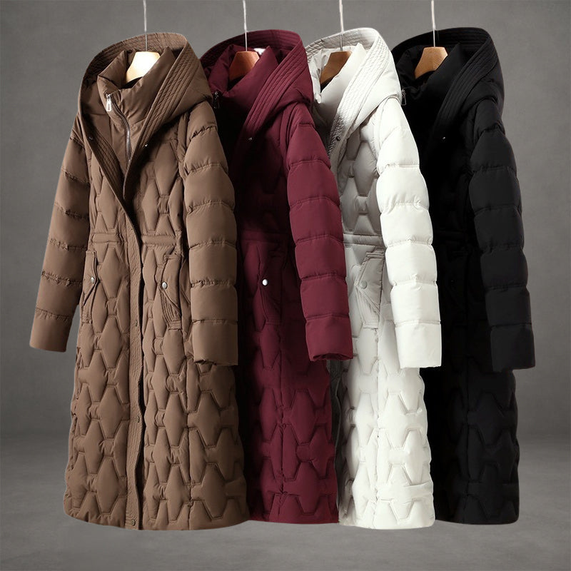 Avishag - Cappotto Lungo Imbottito Con Cappuccio