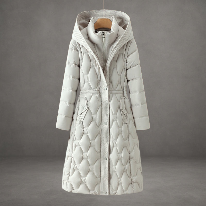 Avishag - Cappotto Lungo Imbottito Con Cappuccio