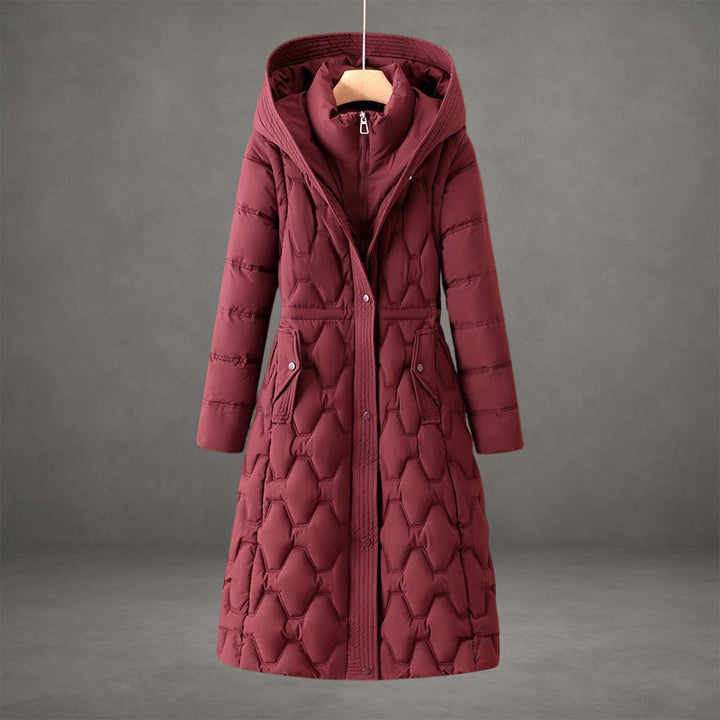 Avishag - Cappotto Lungo Imbottito Con Cappuccio