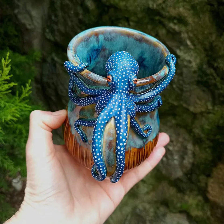 OctoCraft - Tazza da Caffè con Polpi Realizzati a Mano