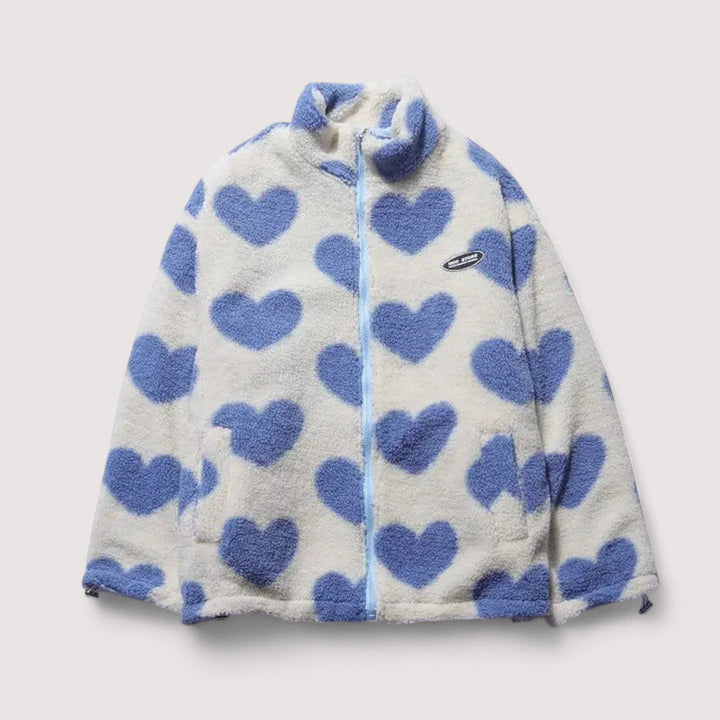 Gerina - Reversible Heart Print Jacket