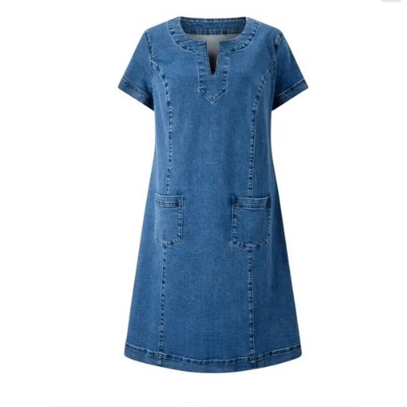 Polixeni - Abito In Morbido Denim