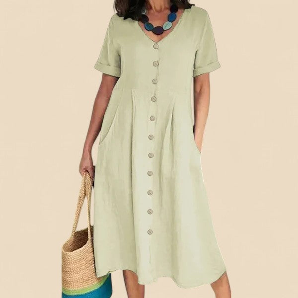 Vivienne - Abito In Cotone a Maniche Corte