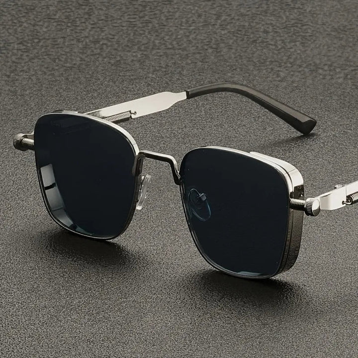 Modernglare - Occhiali Da Sole Quadrati in Stile Steampunk