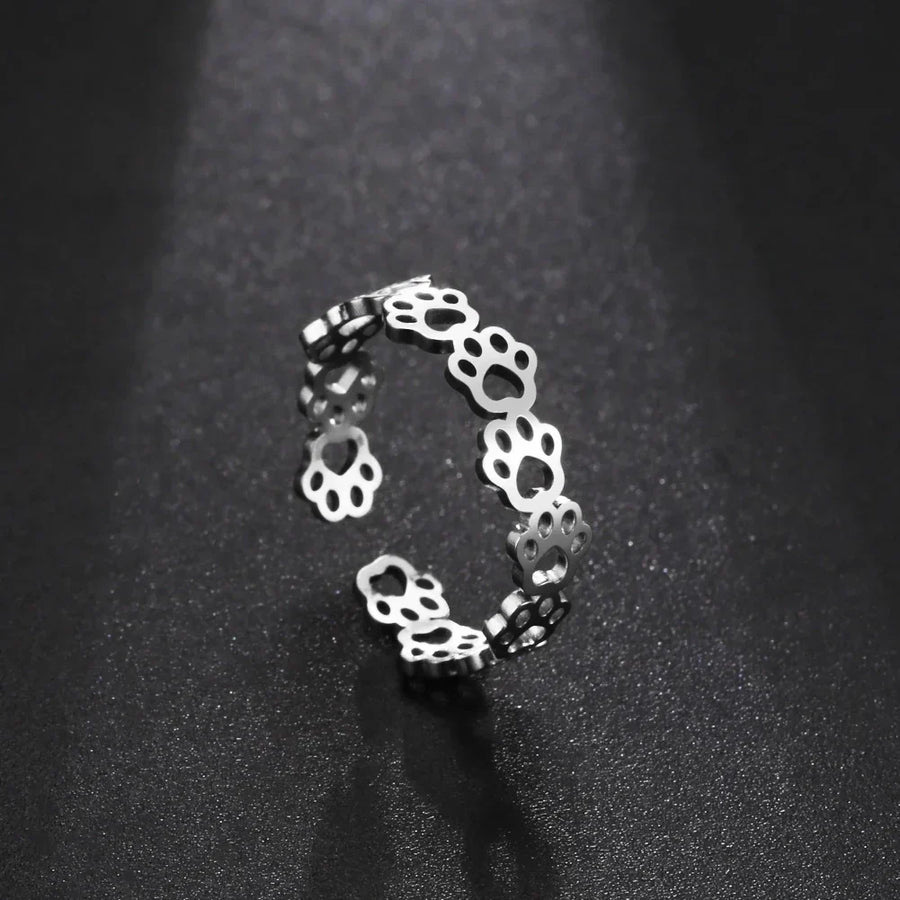 PawCharm - Anello Regolabile con Impronta di Zampa