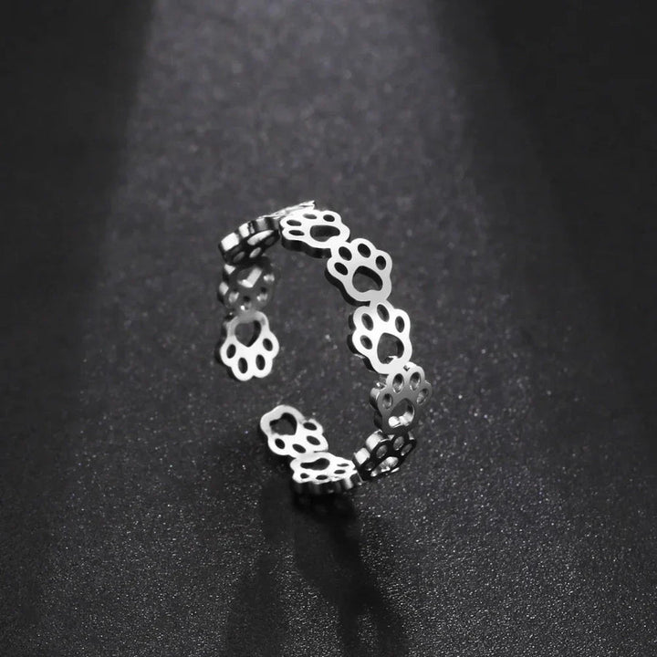PawCharm - Anello Regolabile con Impronta di Zampa