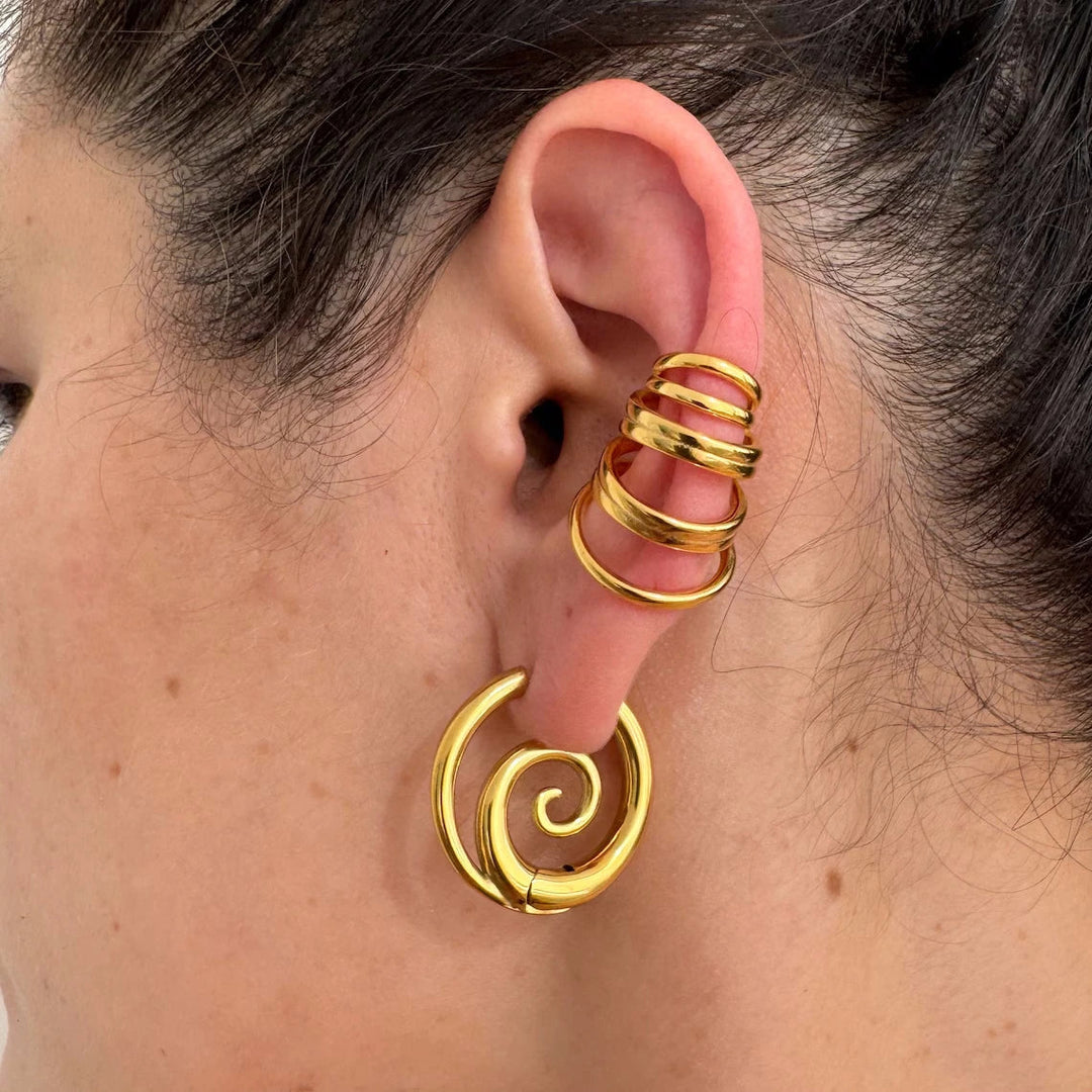 Kaliah - Orecchini a Cerchio a Spirale