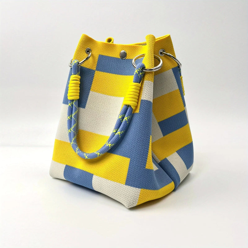 Nivean - Borsa Tote Lavorata a Maglia Transfrontaliera