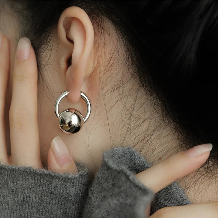 Maija - Orecchini a Cerchio Minimalisti In Argento