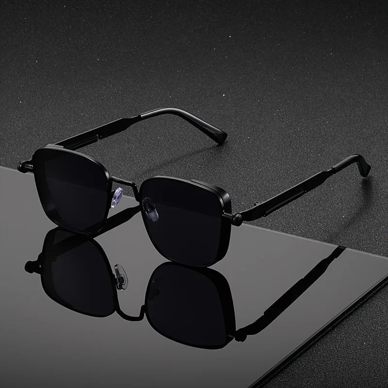 Modernglare - Occhiali Da Sole Quadrati in Stile Steampunk
