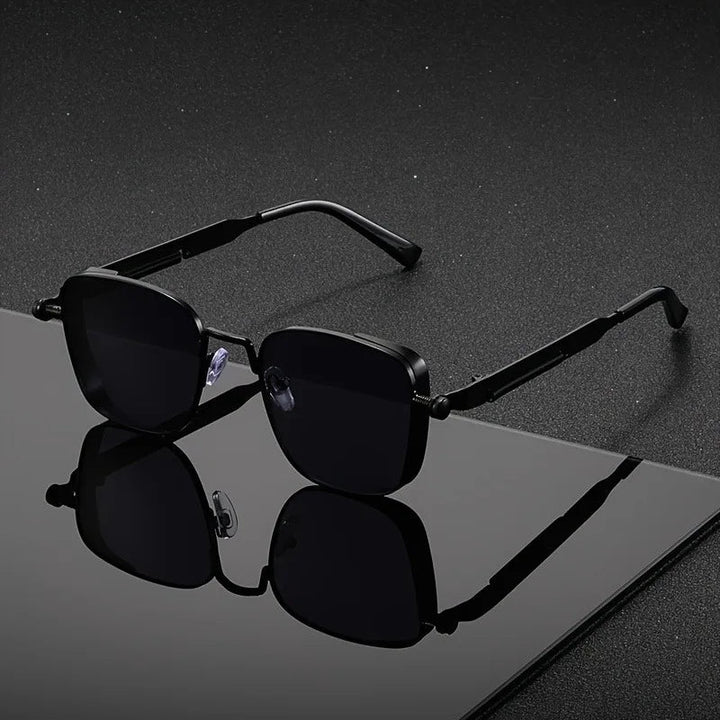 Modernglare - Occhiali Da Sole Quadrati in Stile Steampunk