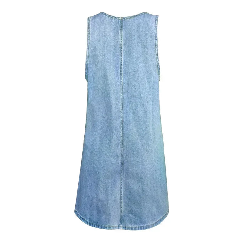 Malwina - Abito Estivo Pratico e Leggero in Denim