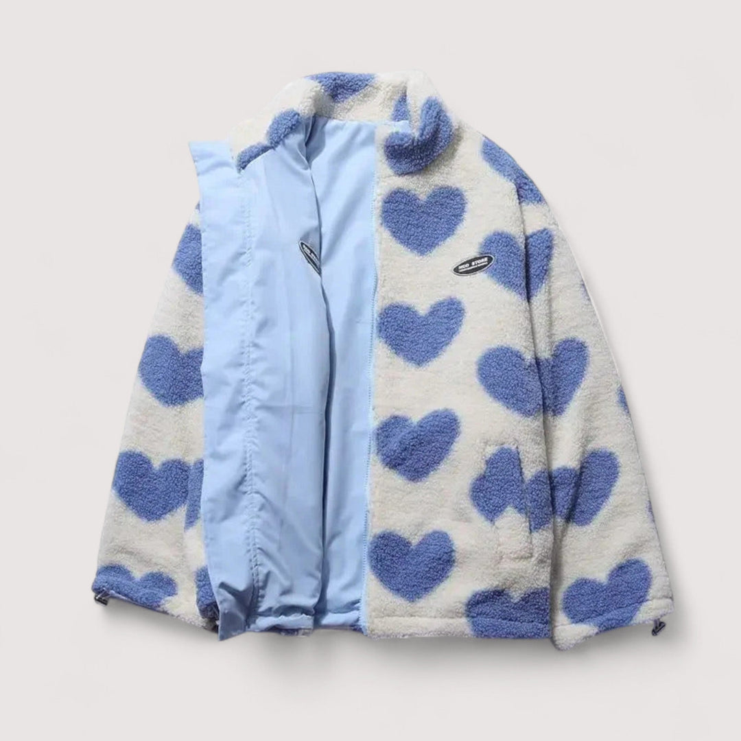 Gerina - Reversible Heart Print Jacket