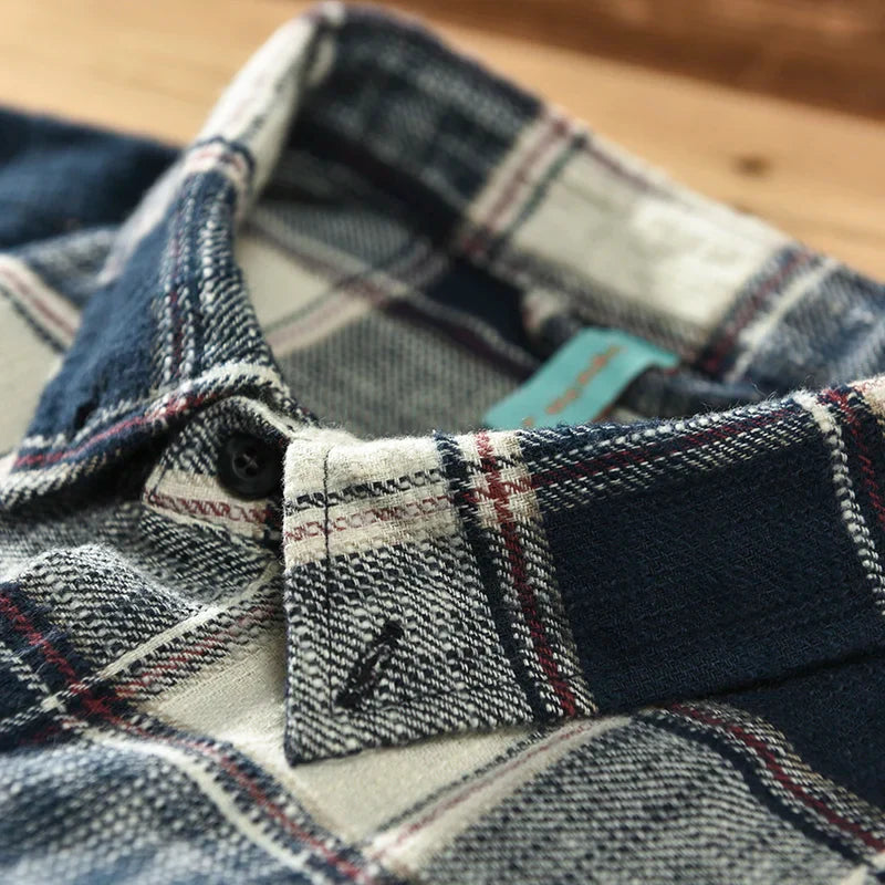 Jony - Camicia Classica a Maniche Lunghe a Quadri