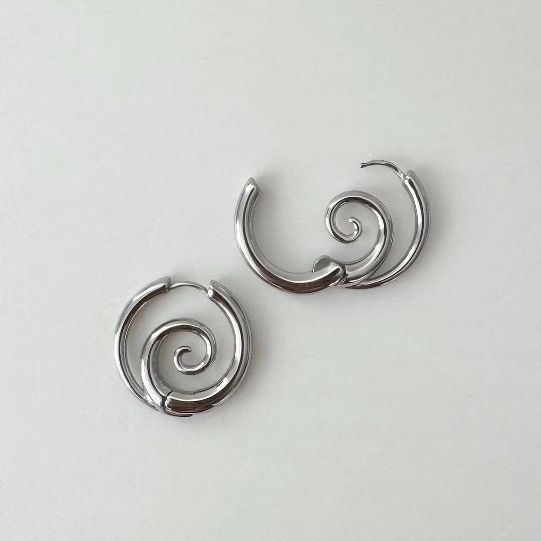 Kaliah - Orecchini a Cerchio a Spirale