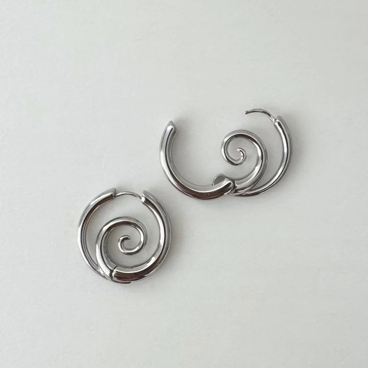 Kaliah - Orecchini a Cerchio a Spirale