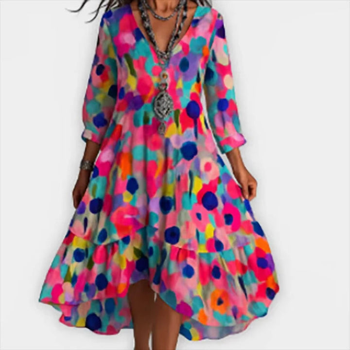 Shanae - Elegante Abito Midi Floreale