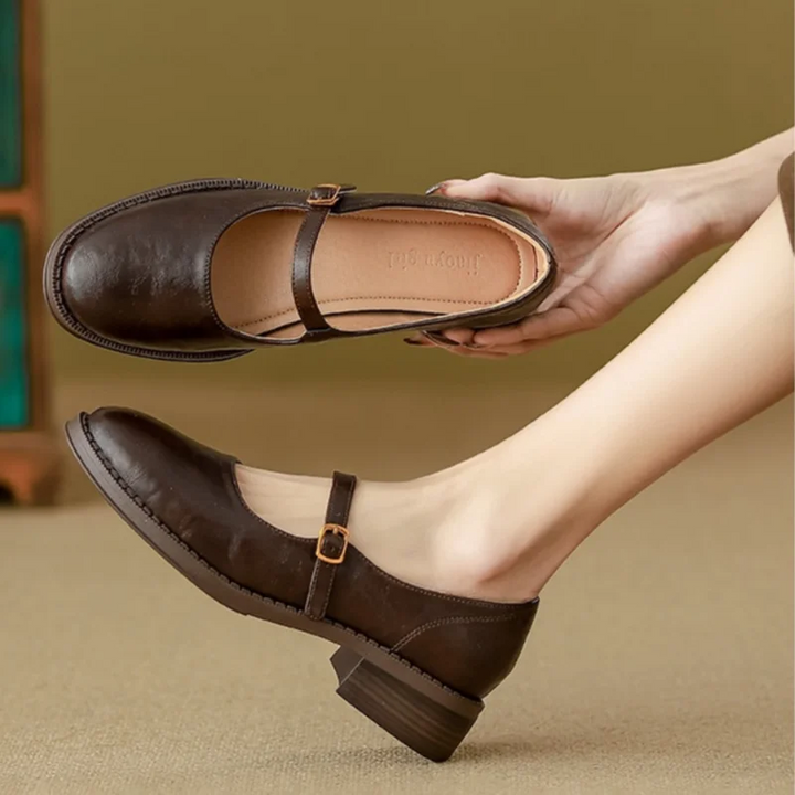 Donia - Comode Scarpe in Pelle Con Cinturino