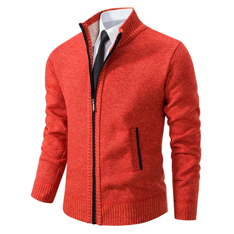 Yitzhak - Cardigan Casual Lavorato a Maglia Con Collo Alto