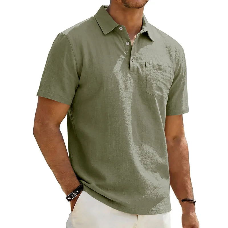 Josef - Polo in Lino a Maniche Corte