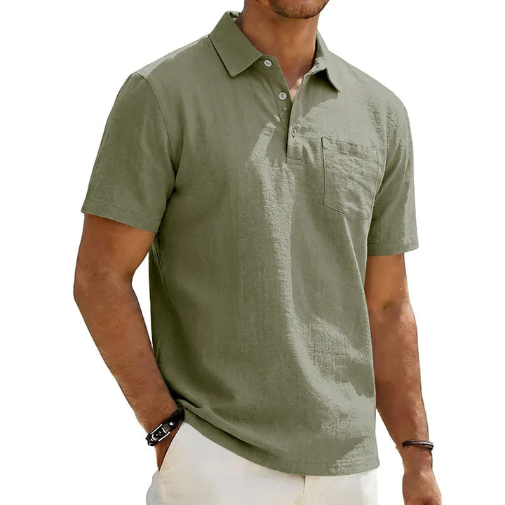 Josef - Polo in Lino a Maniche Corte