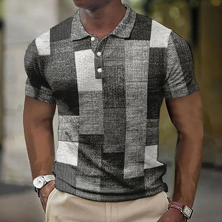 Gasan - Polo a Maniche Corte Multicolore Camicia