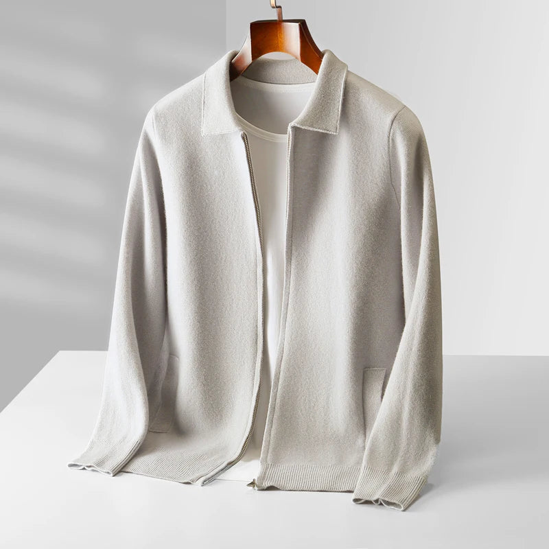 Quinton - Cardigan In Cashmere Con Cerniera