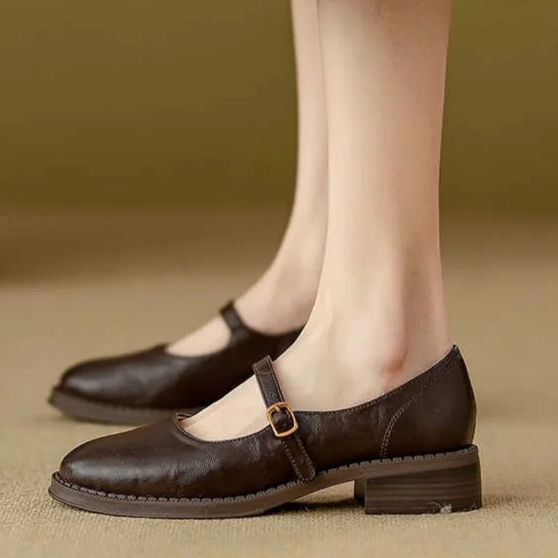 Donia - Comode Scarpe in Pelle Con Cinturino