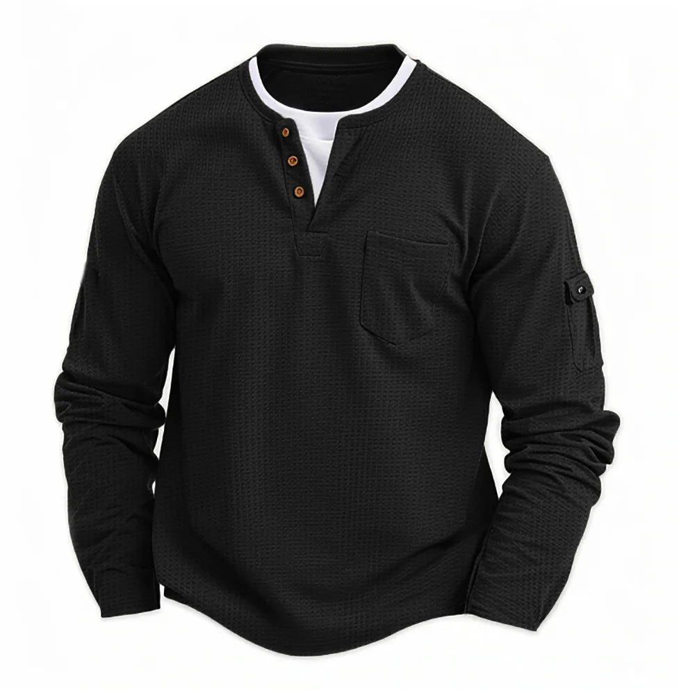 Tikhon - Elegante Camicia a Maniche Lunghe Con Tasche