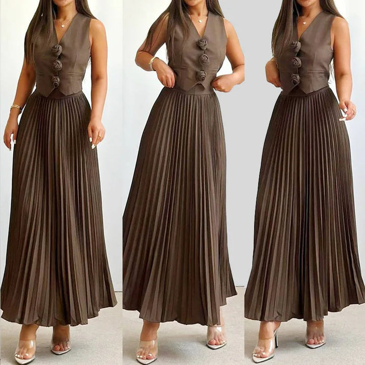 Beyza - Elegante Completo A Due Pezzi Senza Maniche