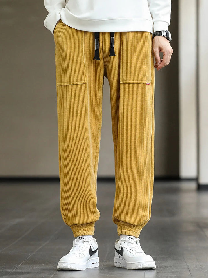 Esteban - Pantaloni da Jogging in Velluto a Coste