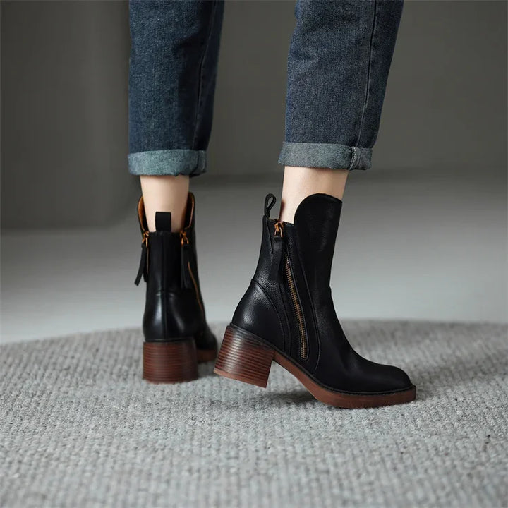 Marcy - Eleganti Stivaletti Con Tacco Blocco
