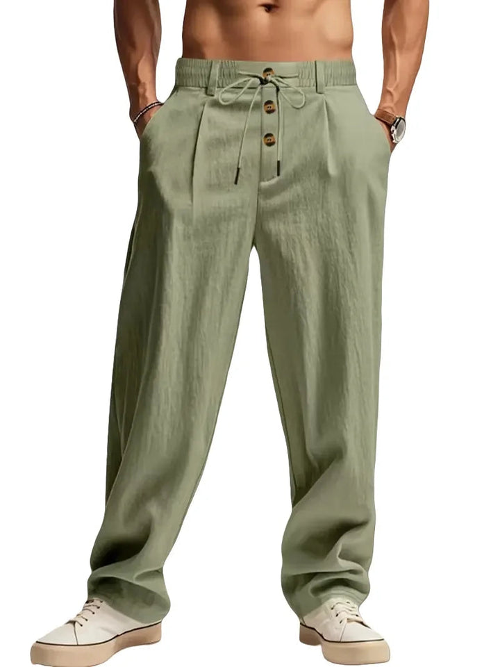 Gencio - Pantaloni Comodi in Lino