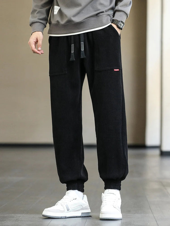 Esteban - Pantaloni da Jogging in Velluto a Coste