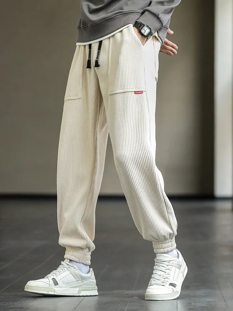 Esteban - Pantaloni da Jogging in Velluto a Coste