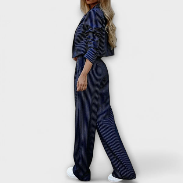 Narya - Elegante set a Righe con Giacca e Pantaloni
