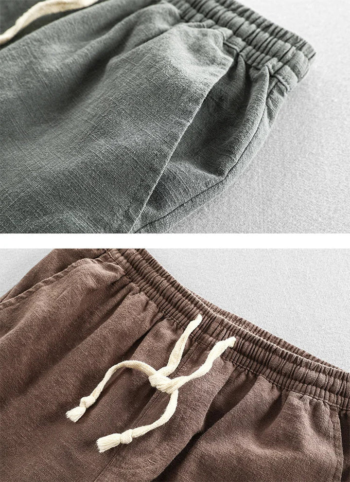 Leo - Pantaloncini Casuale In Lino