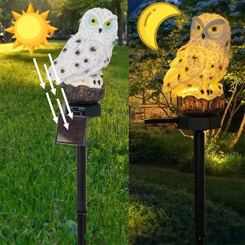 SolarOwl -  Lampada da Giardino a forma di Gufo Alimentata a Energia Solare