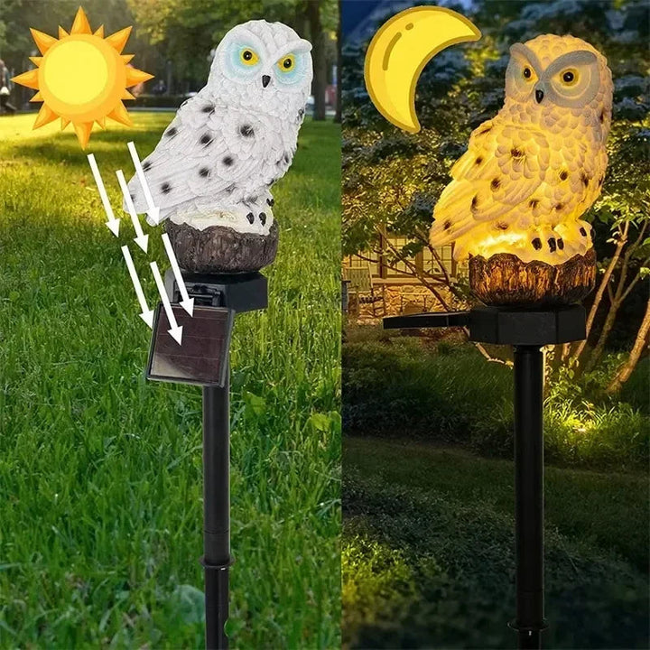 SolarOwl -  Lampada da Giardino a forma di Gufo Alimentata a Energia Solare